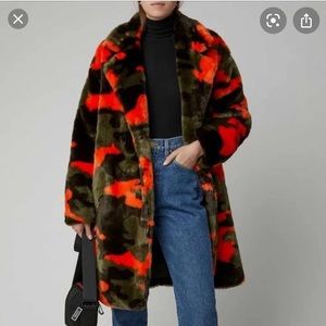 Apparis, Neon Camo Sophie Fur Coat/Jacket